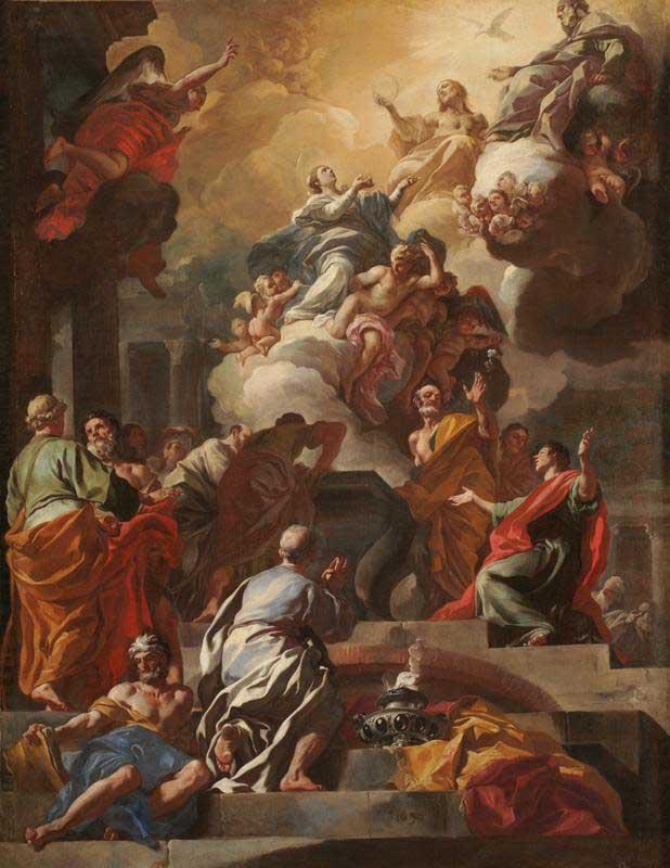Francesco Solimena L Assomption et le Couronnement de la Vierge oil painting image